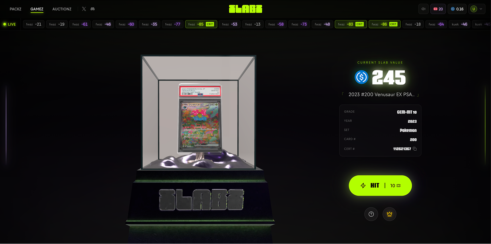 Slabz Card Display